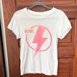 Recycled Karma AC/DC CLASSIC BOLT EMBLEM FITTED TEE size XS